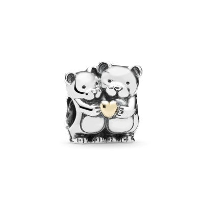 Bear Hug Charm With 14k Heart