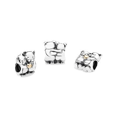 Bear Hug Charm With 14k Heart