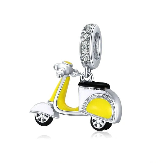 Yellow Scooter Dangle Charm