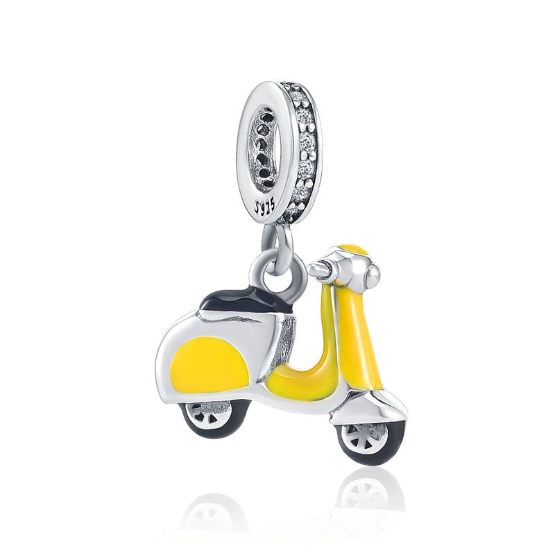 Yellow Scooter Dangle Charm