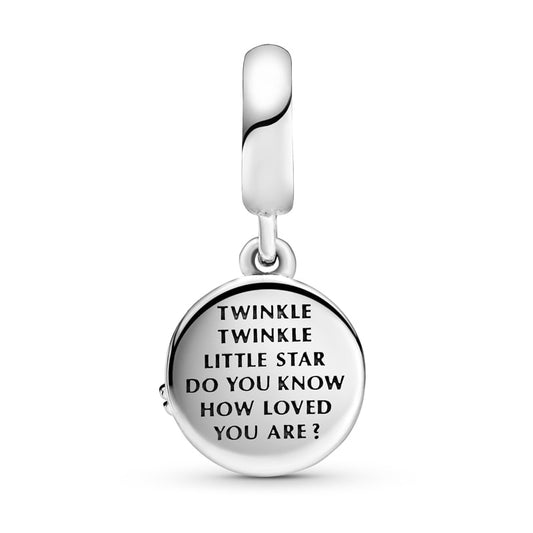 Stork And Twinkling Stars Dangle Charm