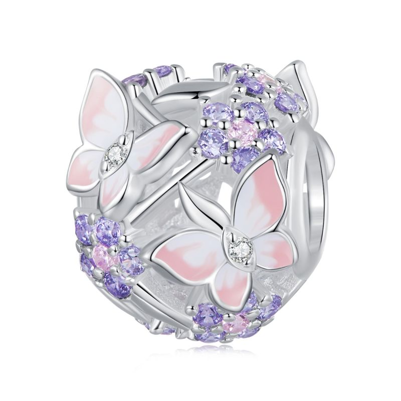 Sparkling Butterfly Love Ball Charm – Forever Charms