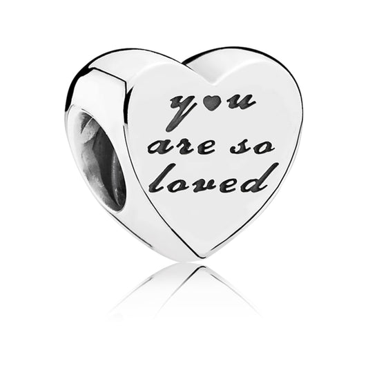 You are so Loved Heart Bead Charm